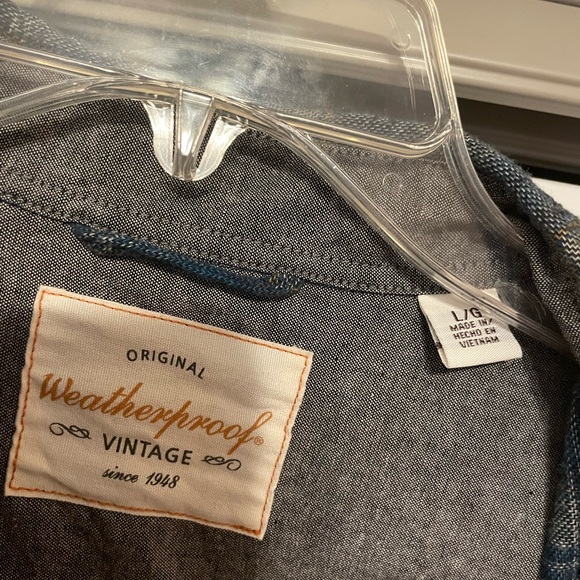 Weatherproof Vintage Men’s Blue Flannel Shirt - Size Large - Picture 8 of 9